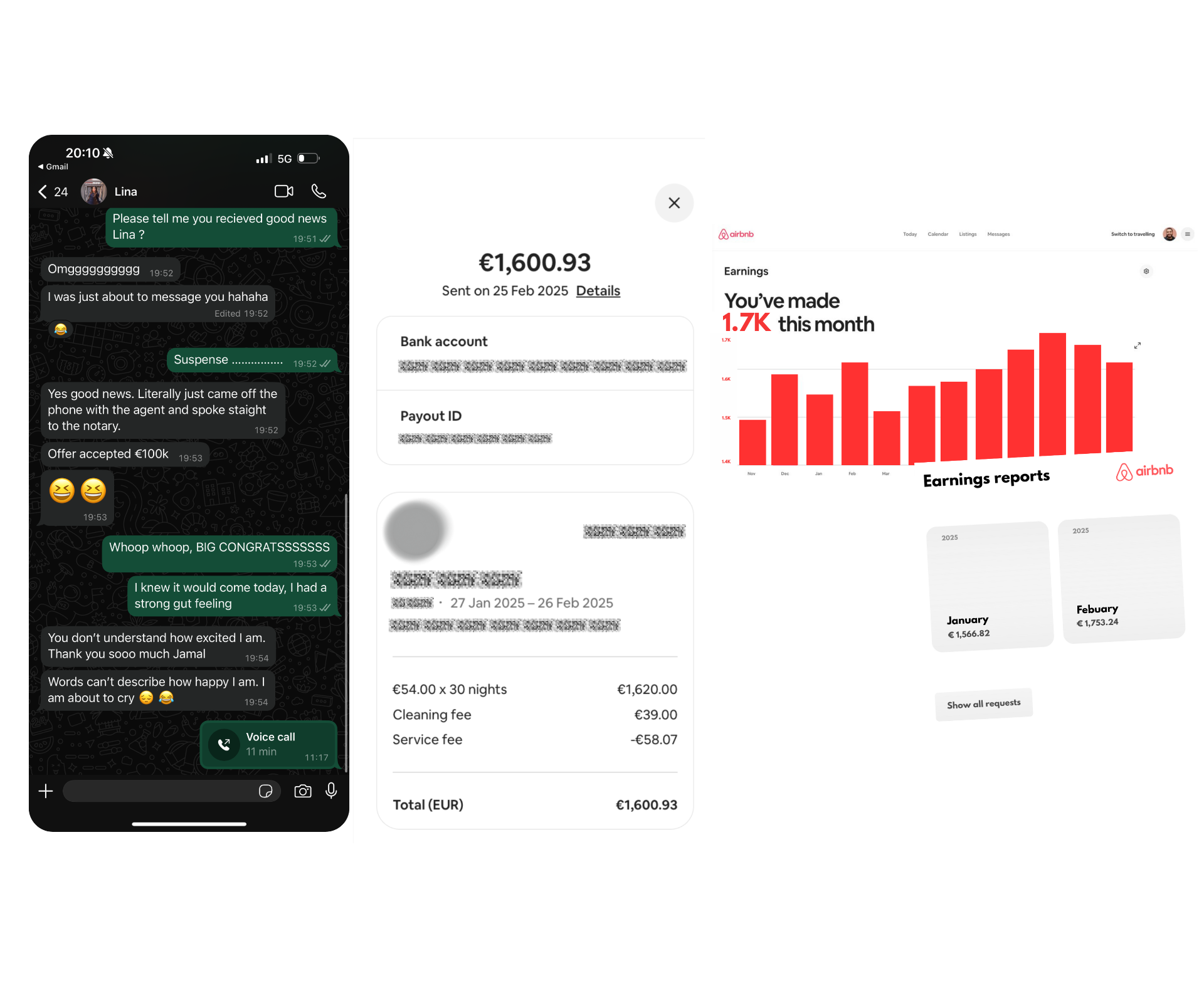 Lina — €100k offer accepted